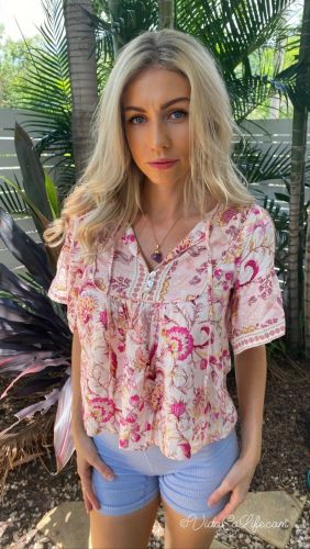 Bohemian blouse- with floral design
